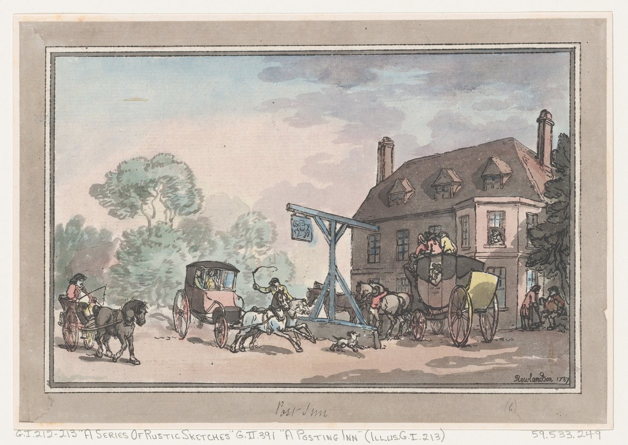 Bir Gönderi Hanı, 1787., 1787. by Thomas Rowlandson