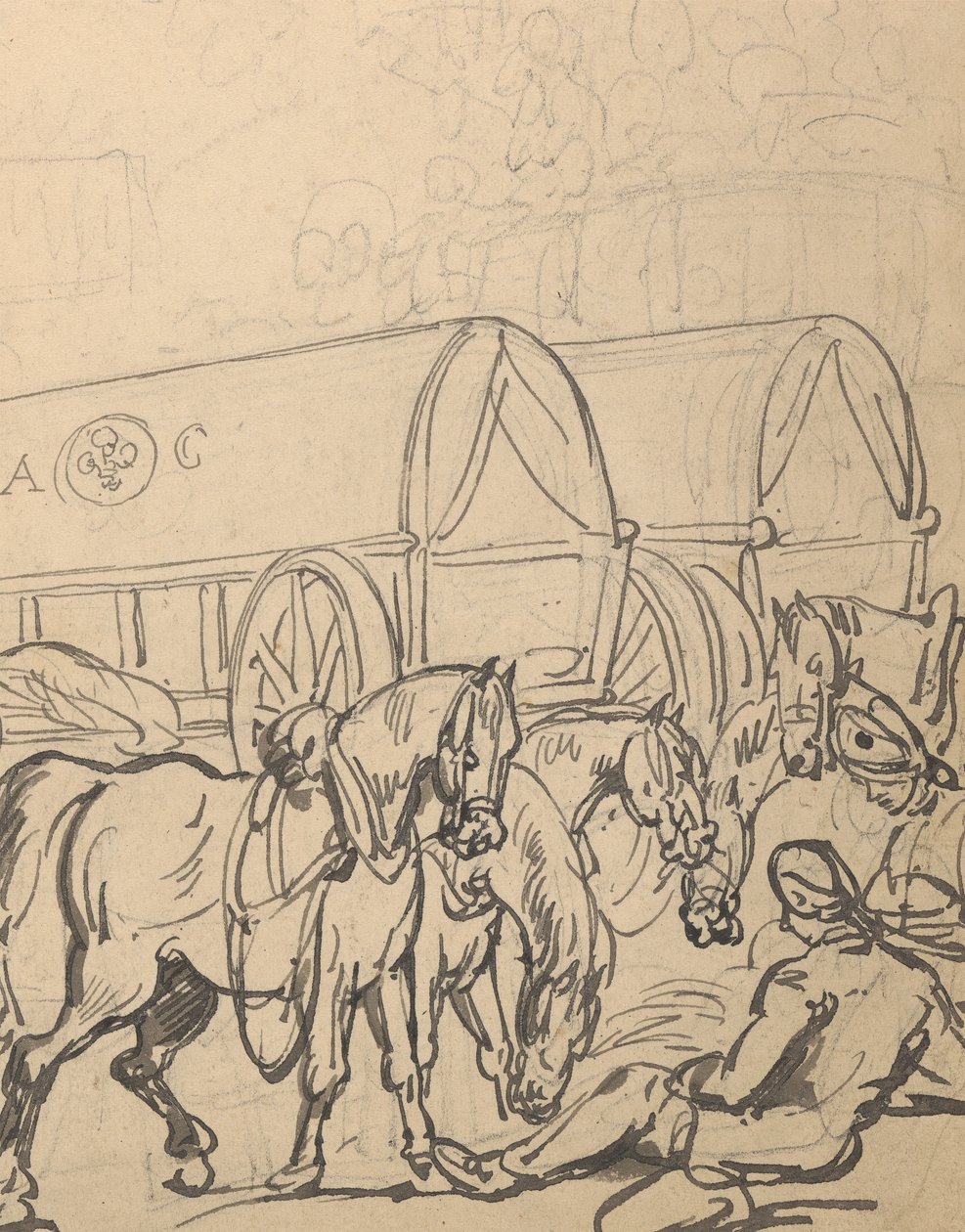 Albüm Çizimi by Thomas Rowlandson
