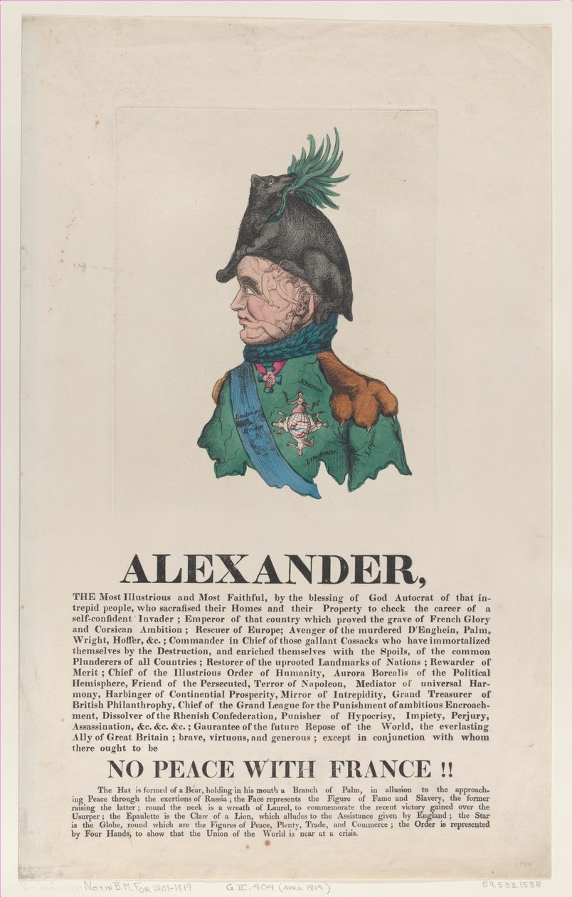 İskender, Nisan 1814., Nisan 1814. by Thomas Rowlandson