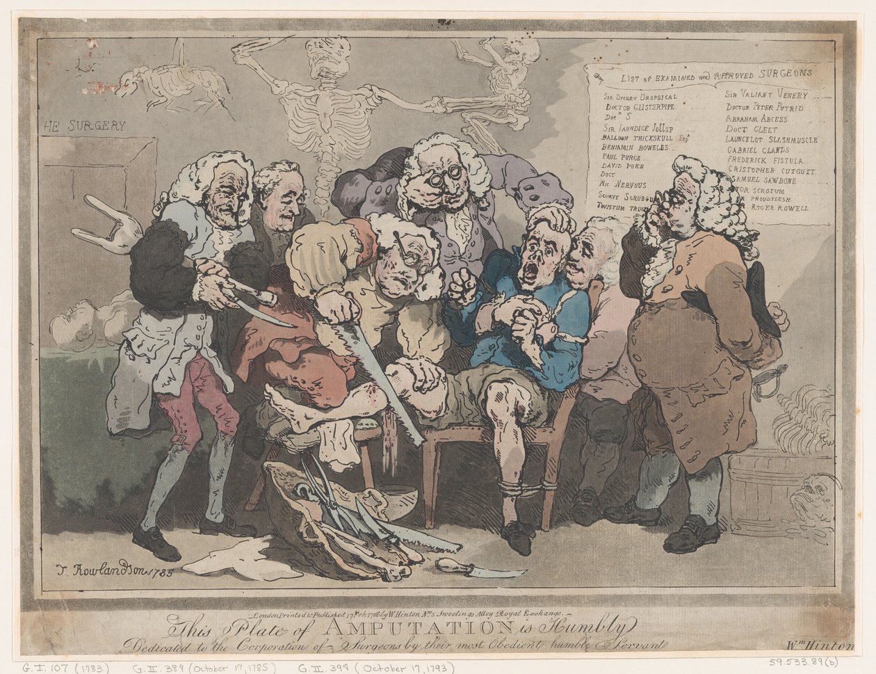 Ampütasyon, 17 Şubat 1786., 17 Şubat 1786. by Thomas Rowlandson