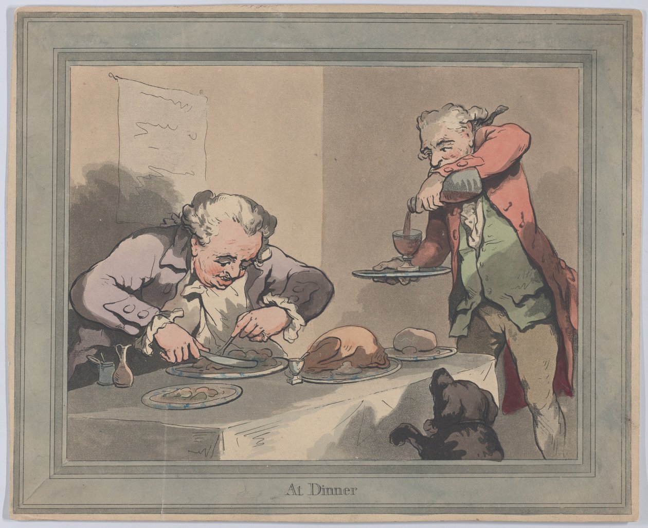 Akşam Yemeğinde, 1790., 1790. by Thomas Rowlandson