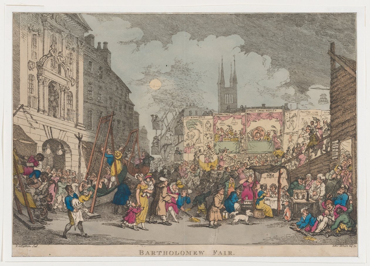 Bartholomew Fuarı, 1807., 1807. by Thomas Rowlandson