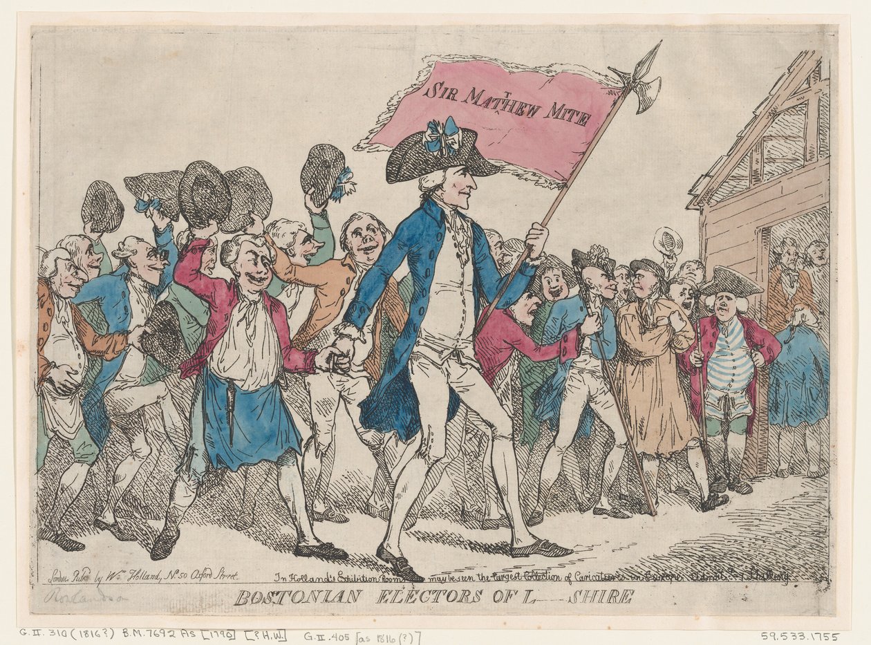 L-Shire Boston Seçmenleri, 1790., 1790. by Thomas Rowlandson