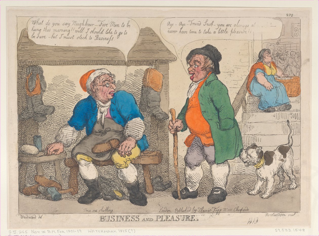 İş ve Zevk, [1813], yeniden yazdırın., [1813], yeniden yazdırın. by Thomas Rowlandson