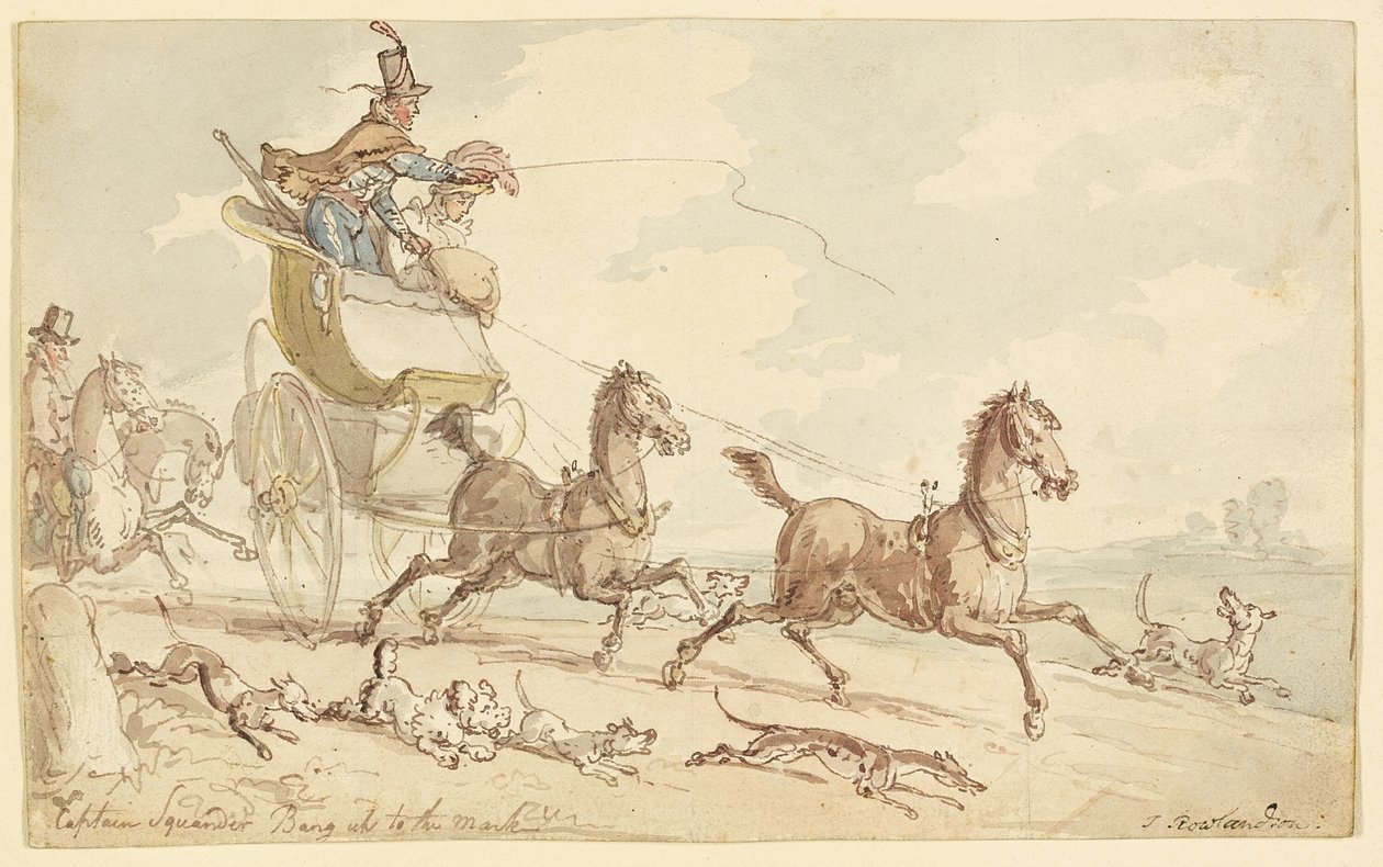 Kaptan Squander İşarete Kadar Patlama by Thomas Rowlandson