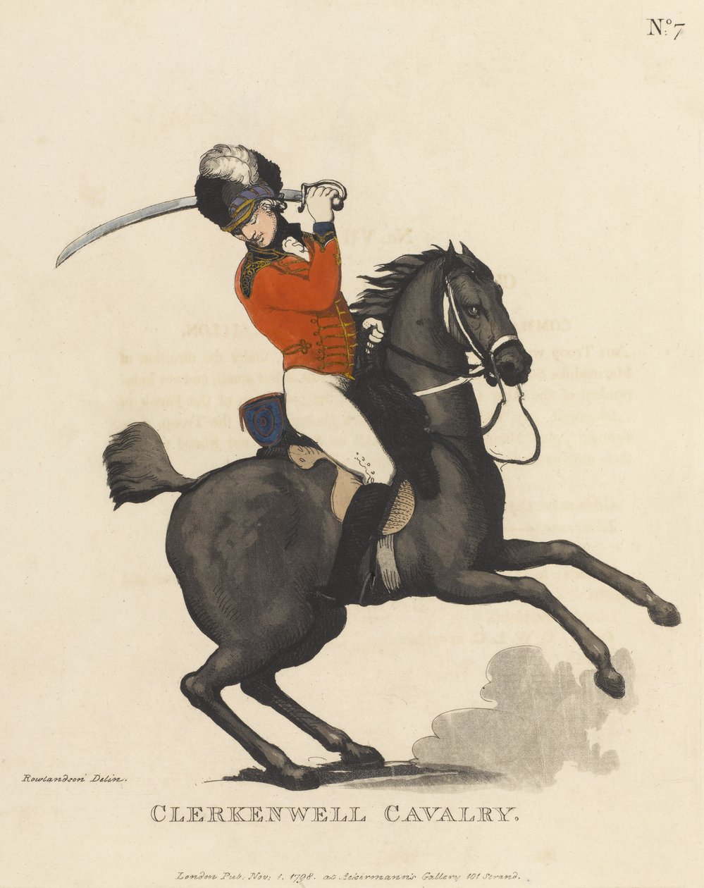 Clerkenwell Süvari, c.1799 (renkli aquatint) by Thomas Rowlandson