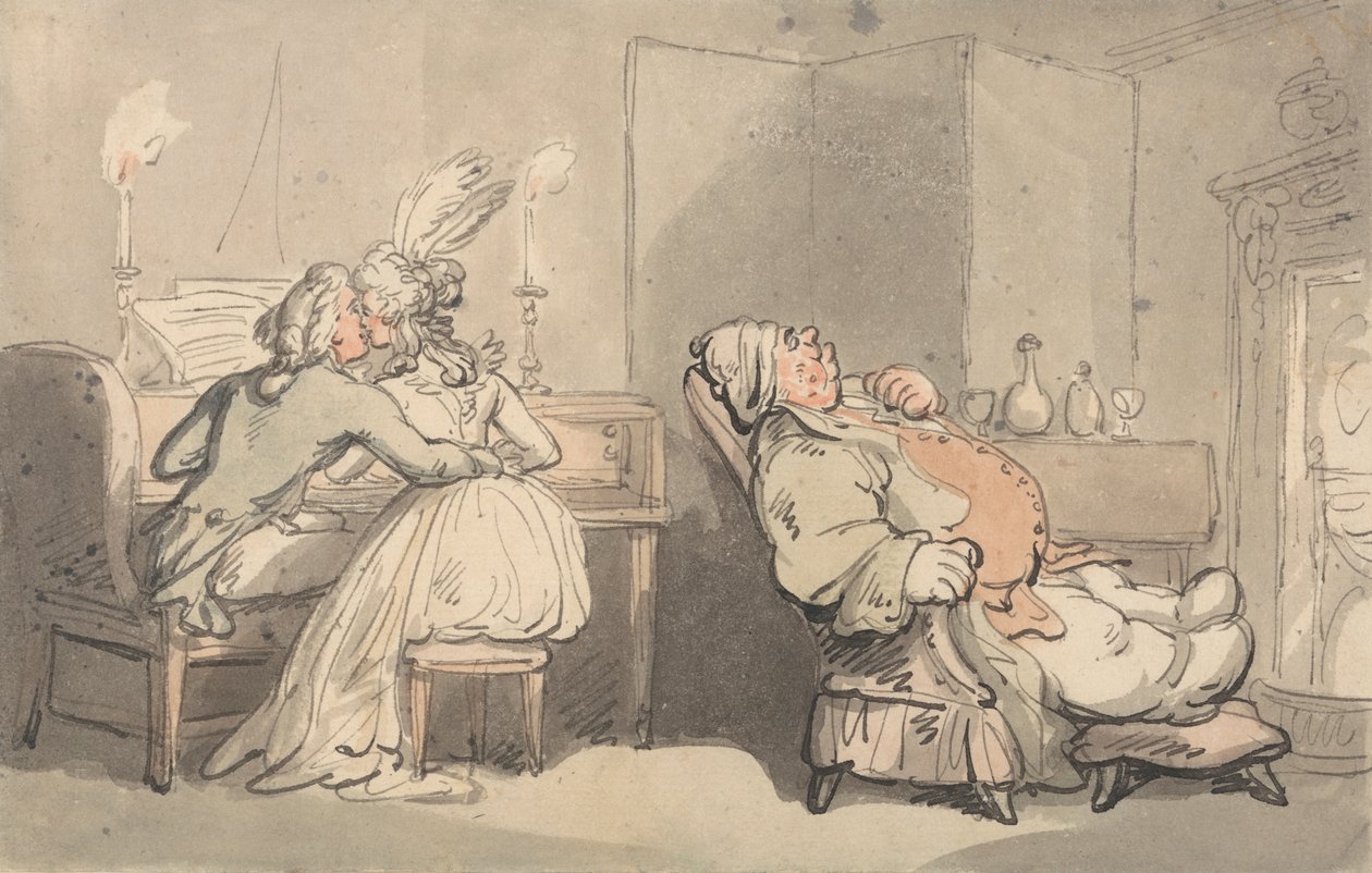 Banyo Konforu: Müzik Ustası by Thomas Rowlandson