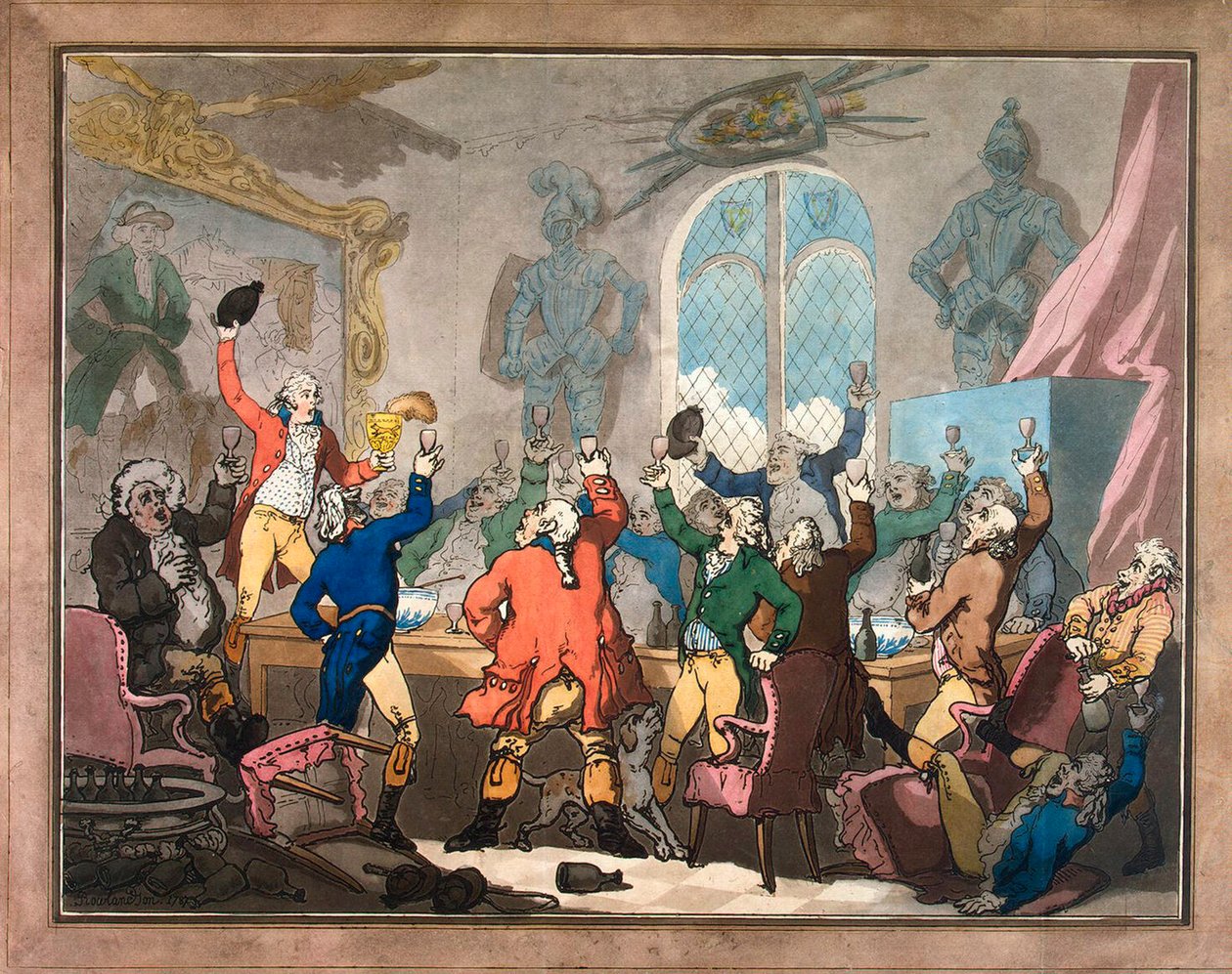 Akşam yemeği, 1787. by Thomas Rowlandson