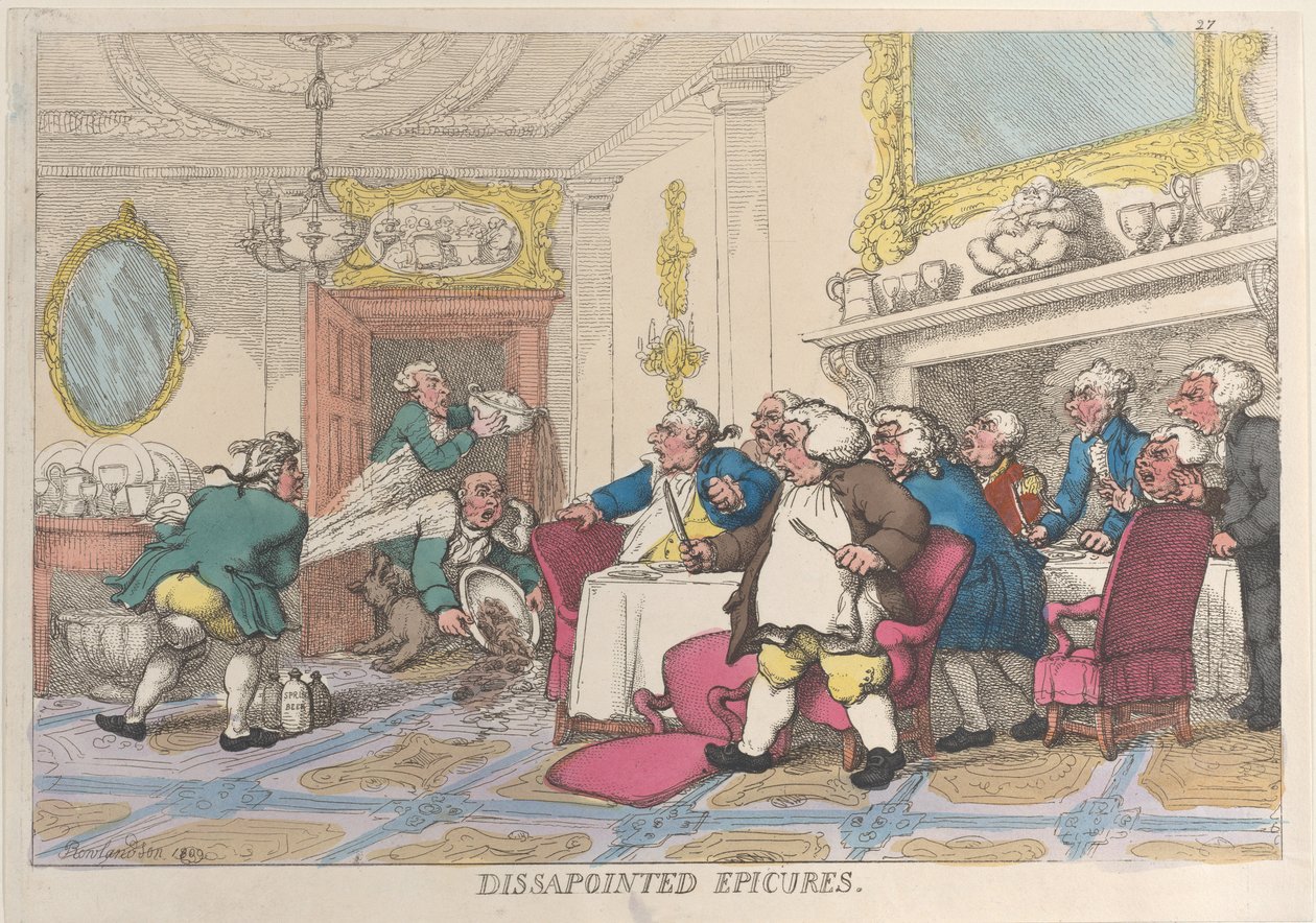 Hayal kırıklığına uğramış Epicures, 1809., 1809. by Thomas Rowlandson