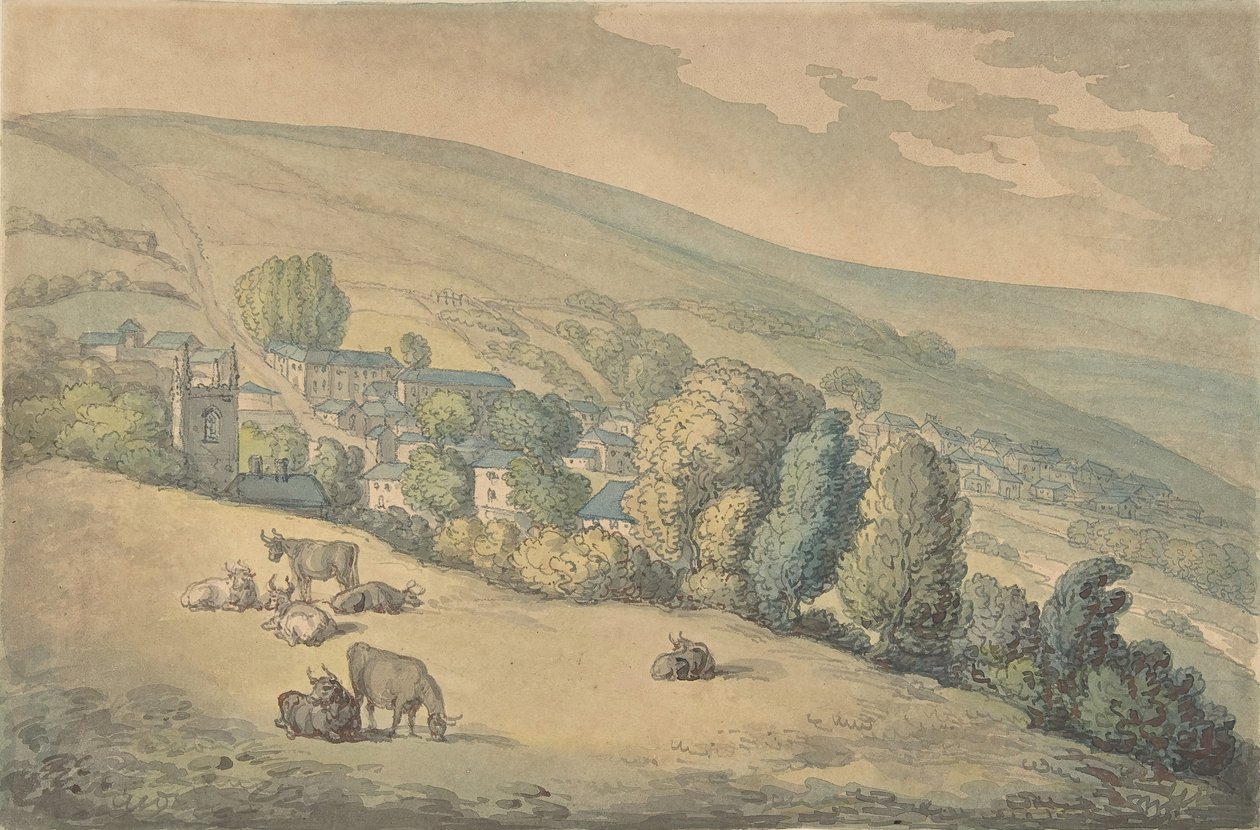 Downlands, Sussex, 1780-1827. by Thomas Rowlandson