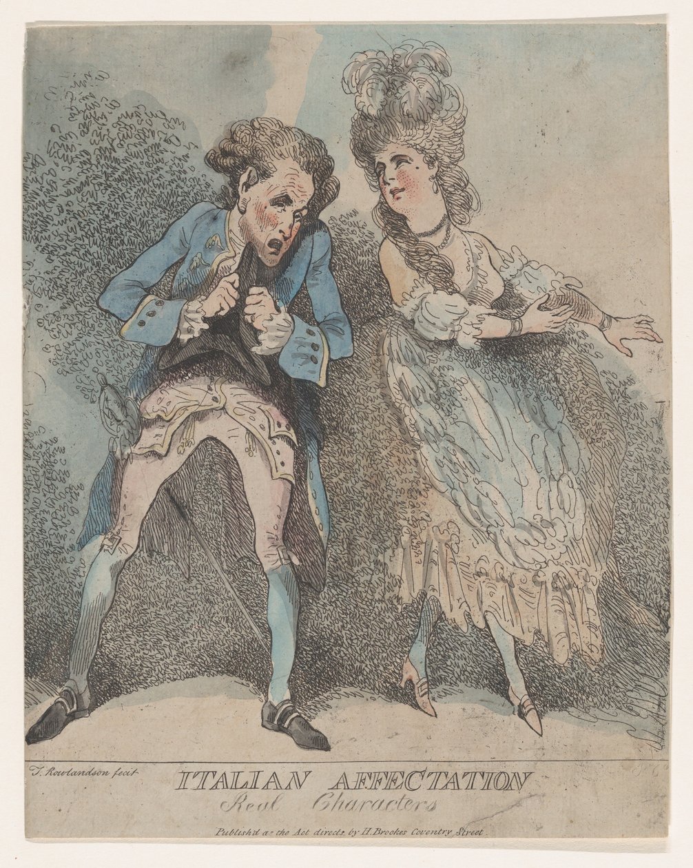 İtalyan Sevgisi, Gerçek Karakterler, 1786-91., 1786-91. by Thomas Rowlandson