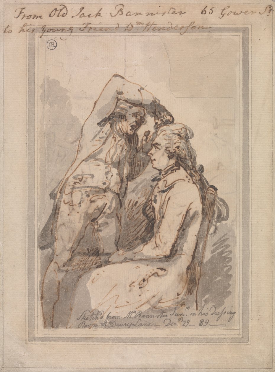 Jack Bannister Giyinme Odasında by Thomas Rowlandson