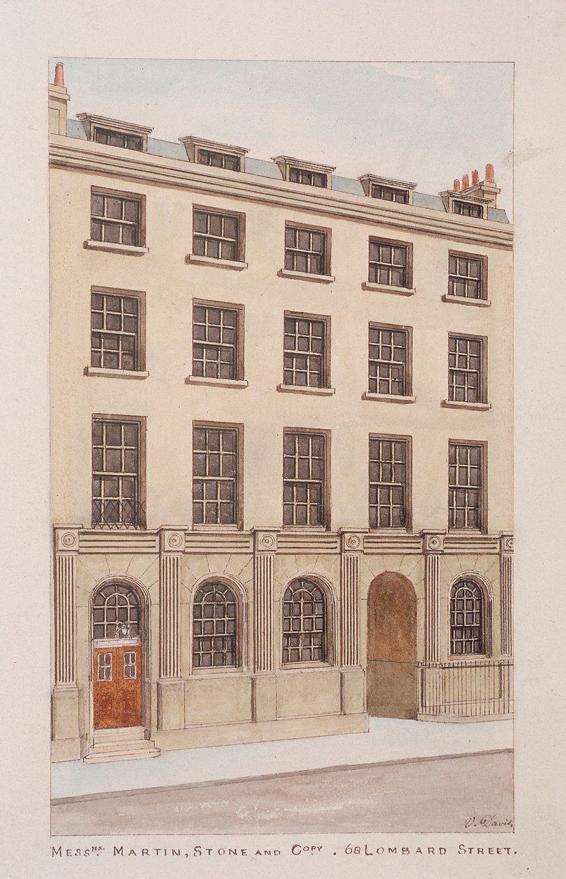Lombard Caddesi, Londra, c1850 by Thomas Rowlandson