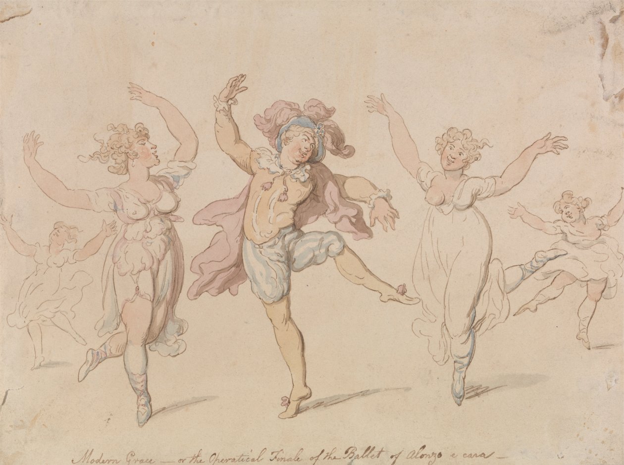 Modern Zarafet... Alonzo e Cara'nın Balesi by Thomas Rowlandson