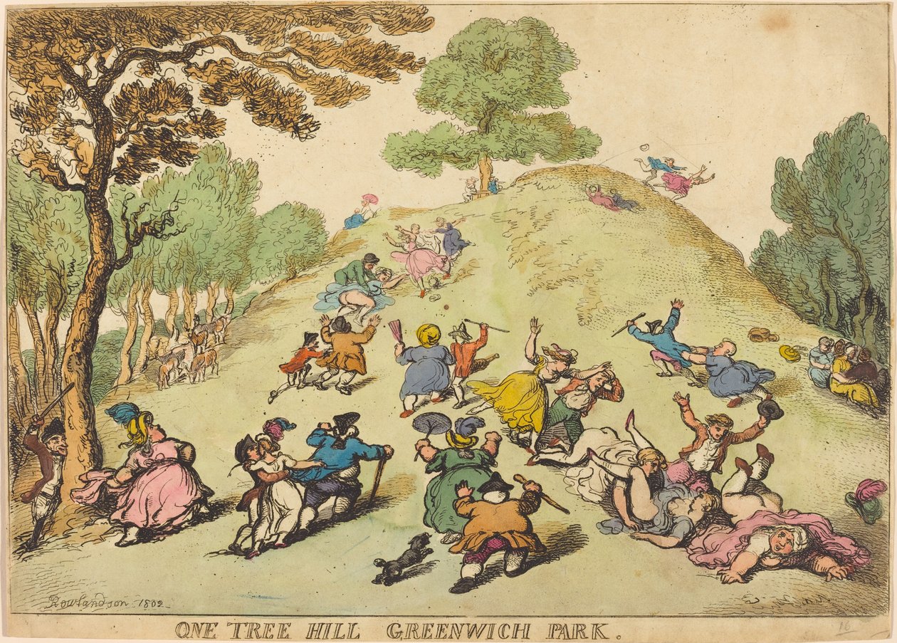 Bir Ağaç Tepesi, Greenwich Parkı by Thomas Rowlandson