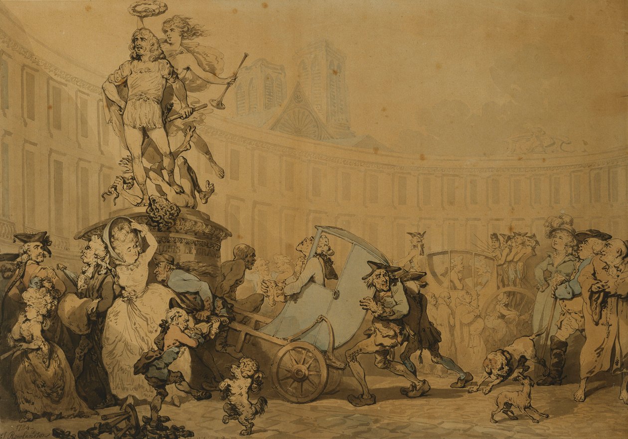 Paris Zafer Meydanı, 1784 by Thomas Rowlandson