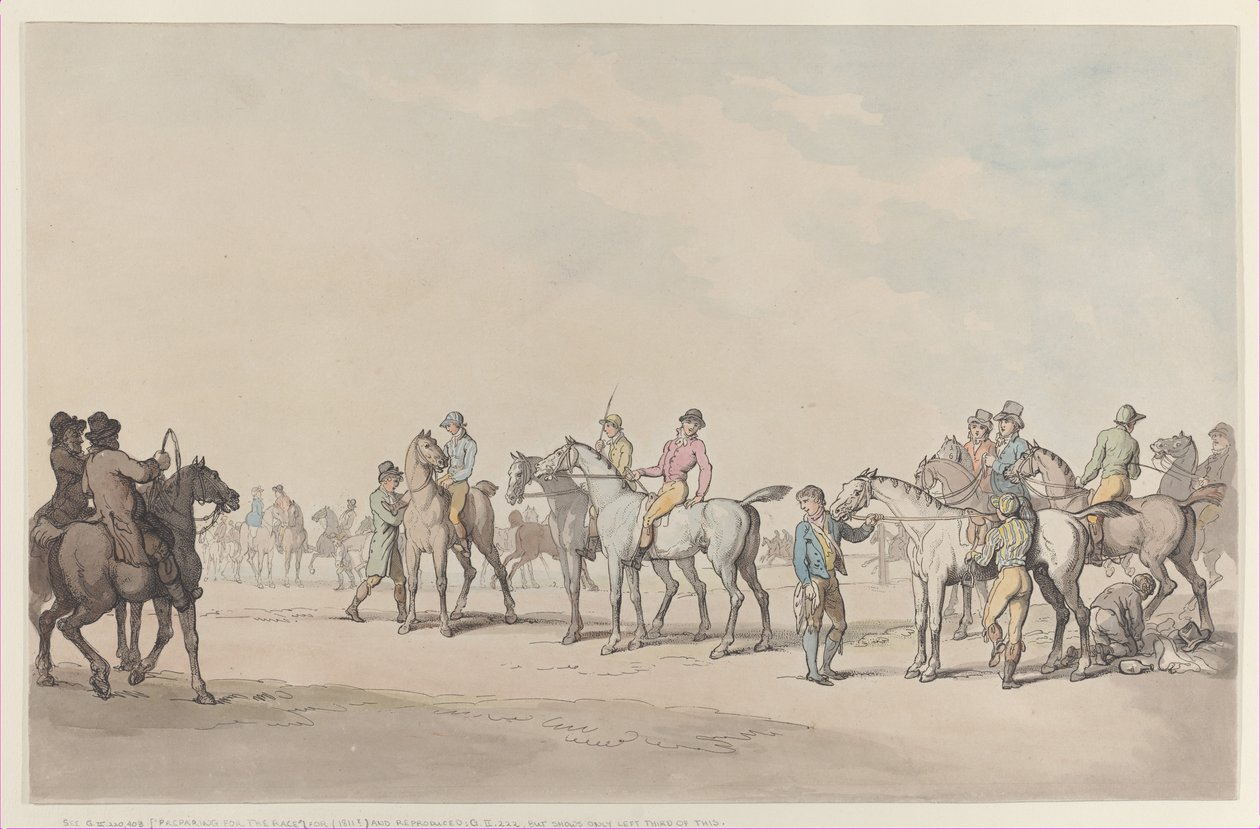 Yarışa Hazırlık, 1804., 1804. by Thomas Rowlandson