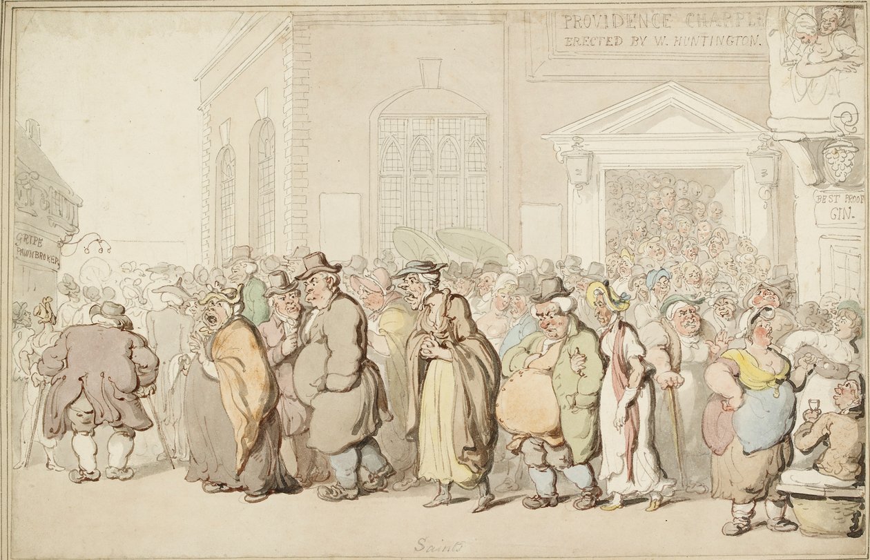 Providence Şapeli, 18. yüzyılın sonlarında by Thomas Rowlandson