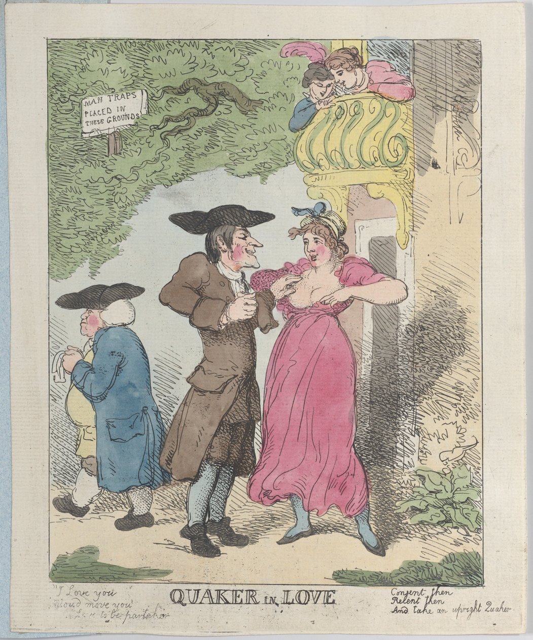 Aşık Quaker, 1815., 1815. by Thomas Rowlandson