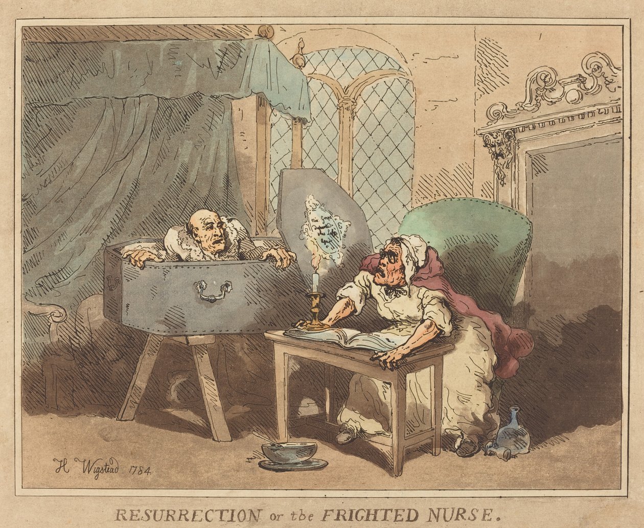 Diriliş veya Korkmuş Hemşire by Thomas Rowlandson