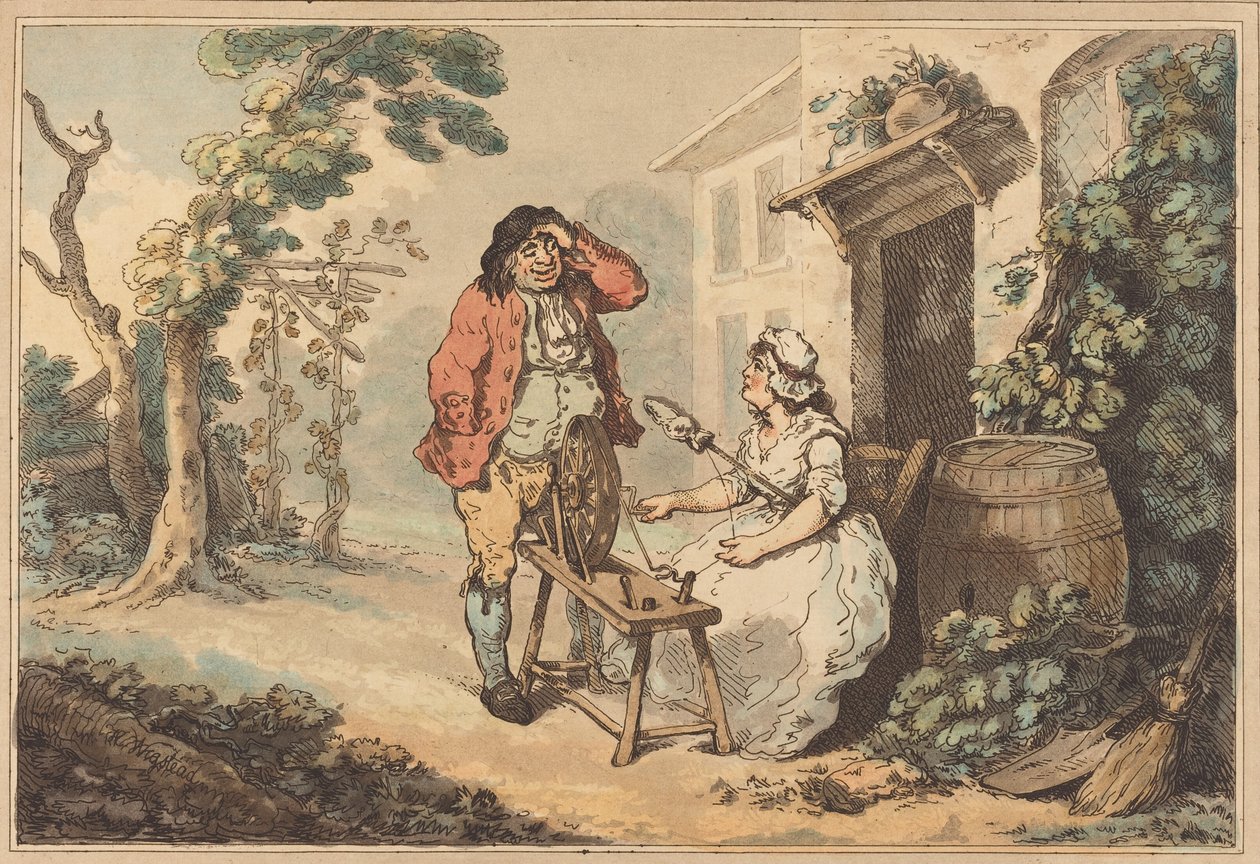 Rustik Kur, 1785. by Thomas Rowlandson