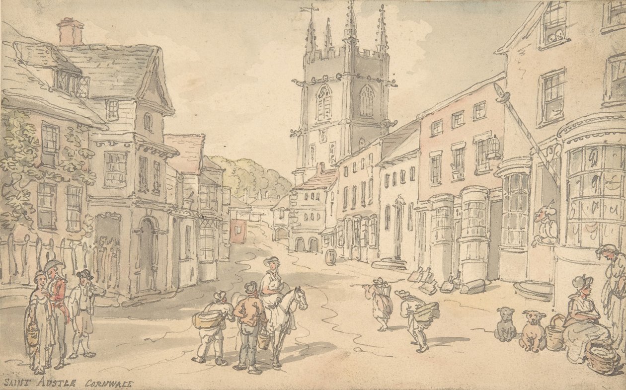 Austell, Cornwall, 1780-1827. by Thomas Rowlandson