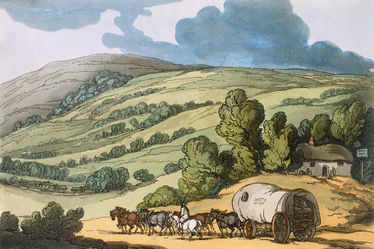 Taunton Vale, Somersetshire, pub. 1822. by Thomas Rowlandson