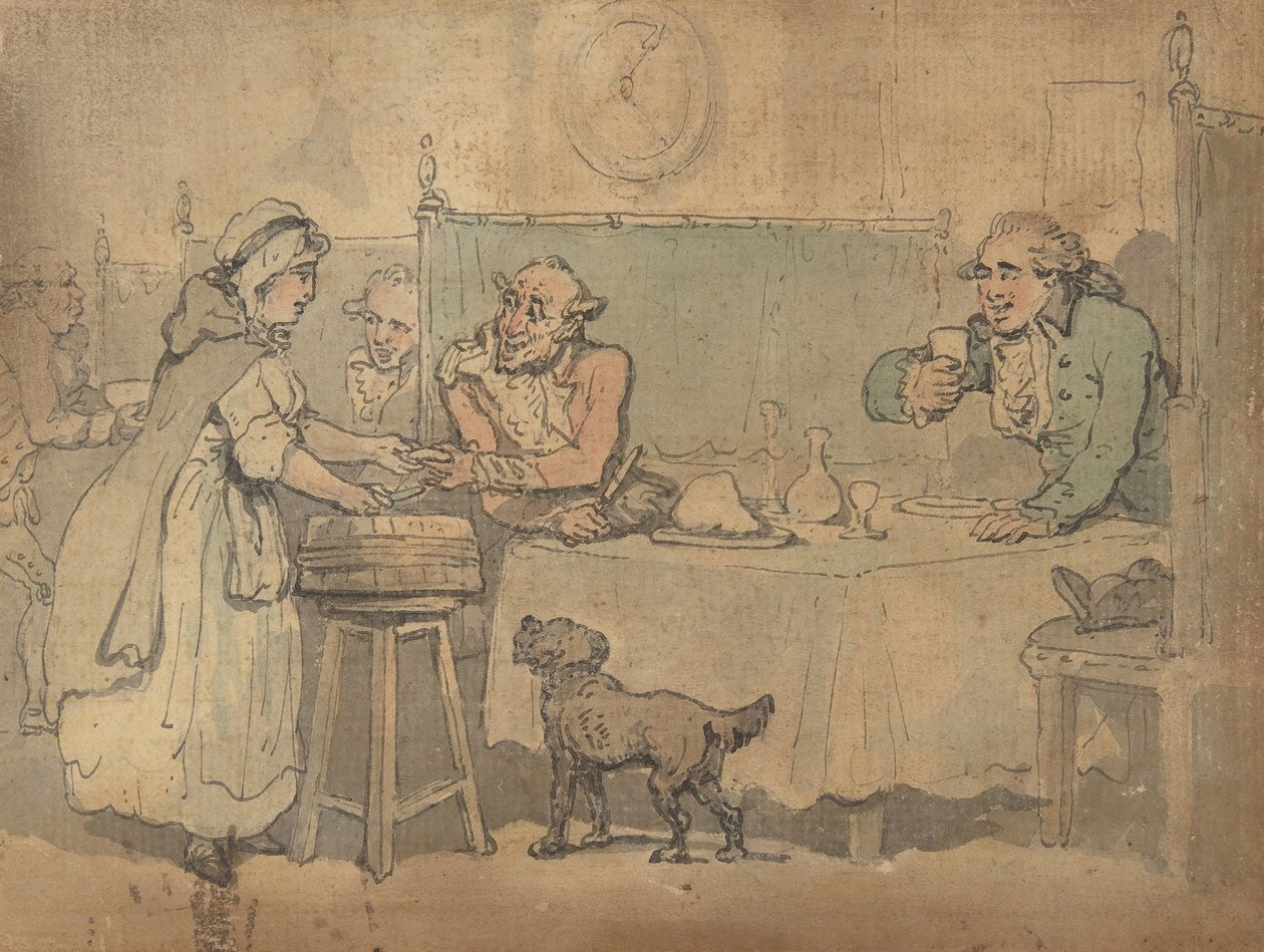 Taverna sahnesi, 1780-1827. by Thomas Rowlandson