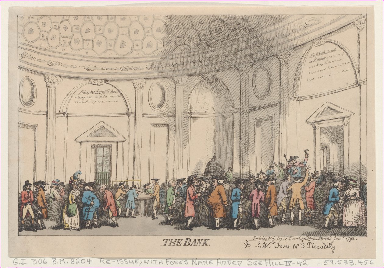 Banka, Ocak 1792., Ocak 1792. by Thomas Rowlandson