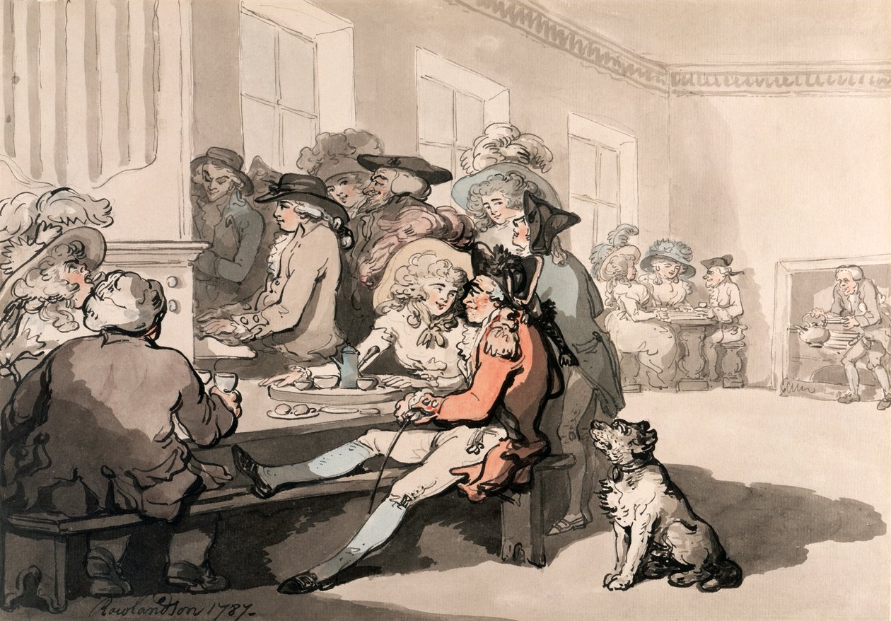 "Çikolata Evi", 1787. by Thomas Rowlandson