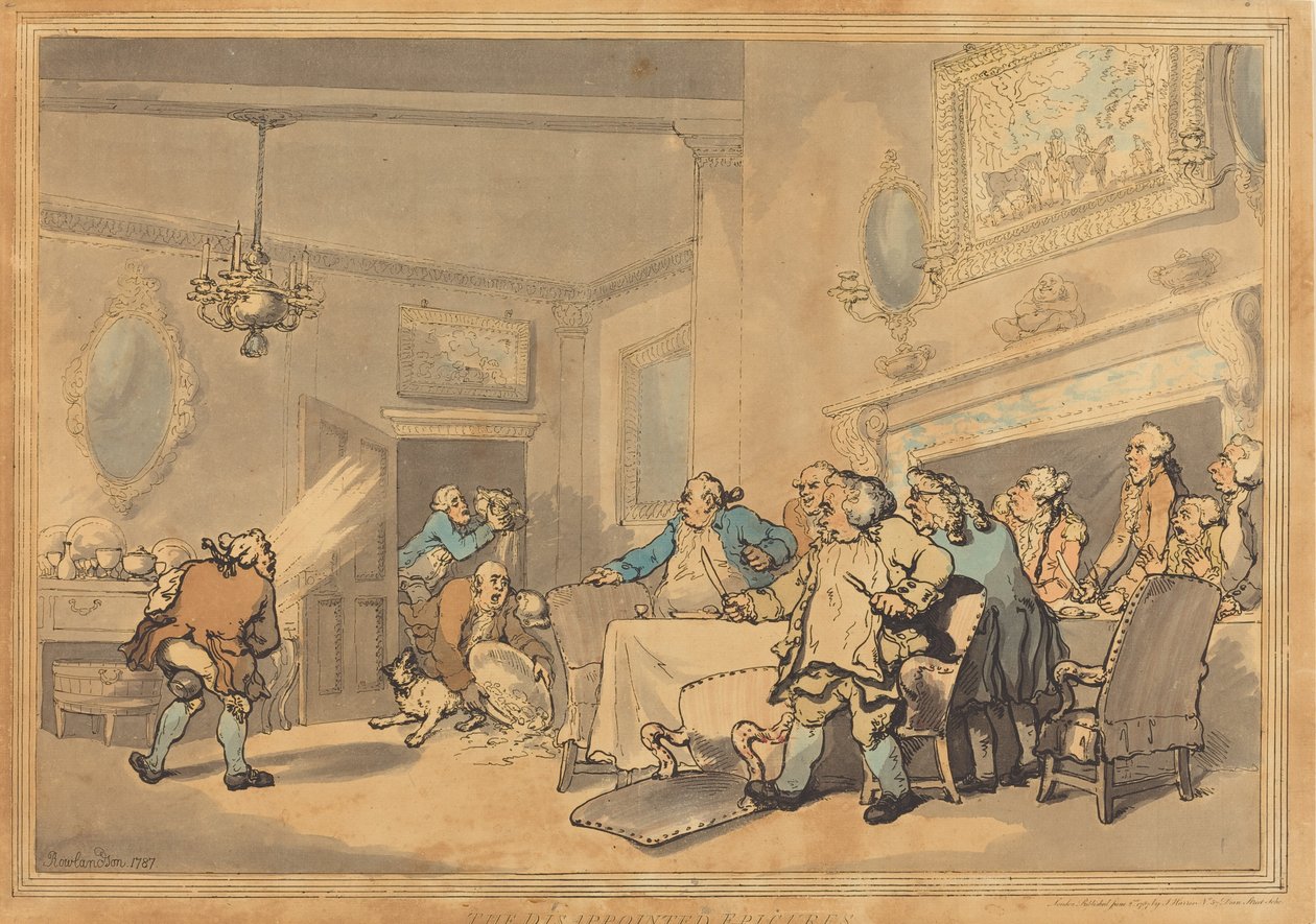 Hayal kırıklığına uğramış Epicures, 1787. by Thomas Rowlandson