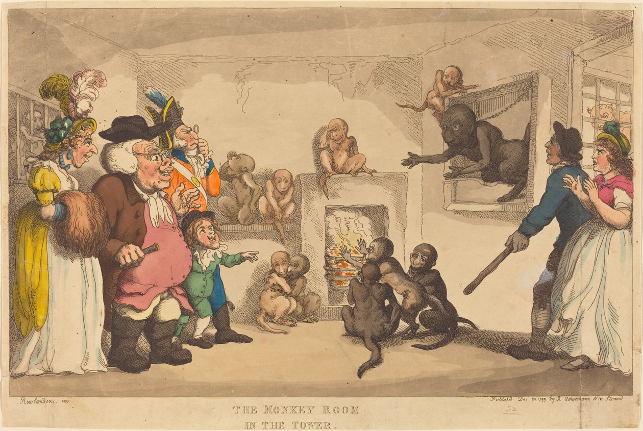 Kuledeki Maymun Odası by Thomas Rowlandson