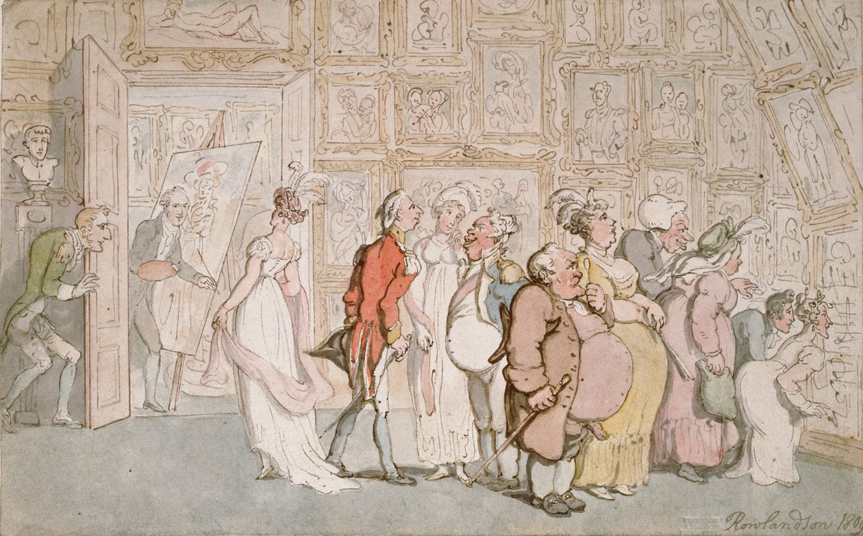 Portre Ressamı Giriş Odası, 1809 by Thomas Rowlandson
