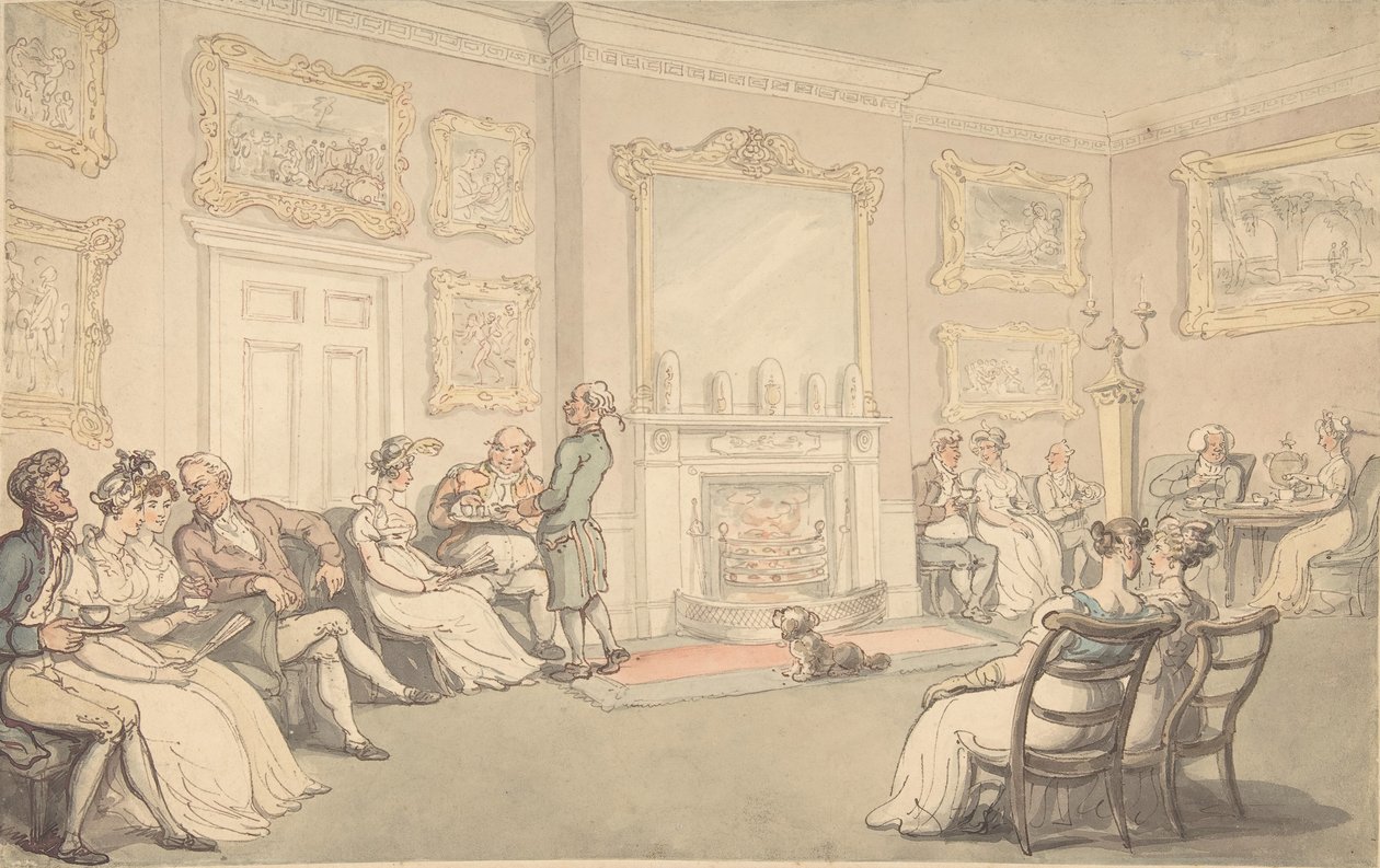 Resepsiyon, 1780-1827. by Thomas Rowlandson