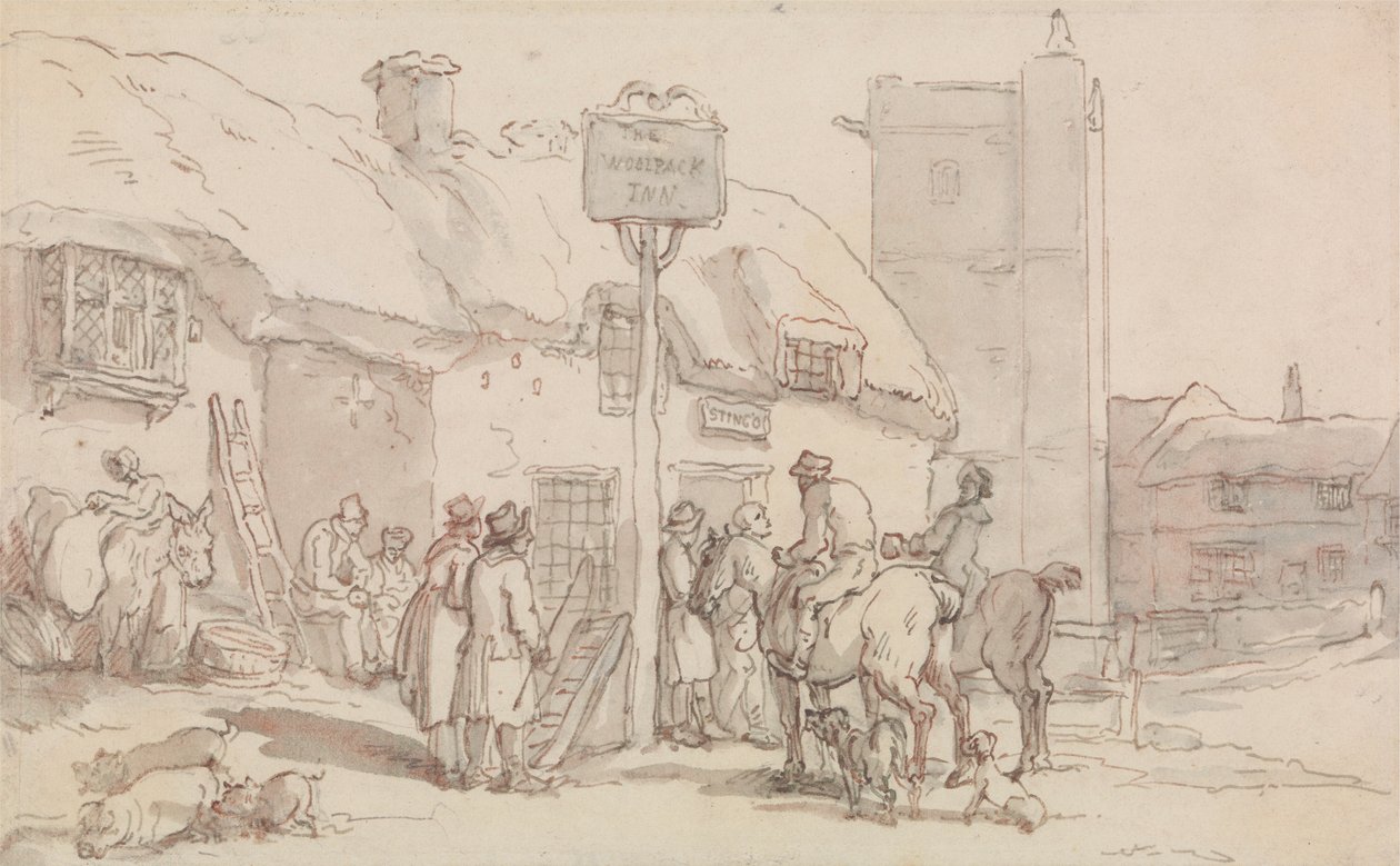 Woolpack Hanı by Thomas Rowlandson