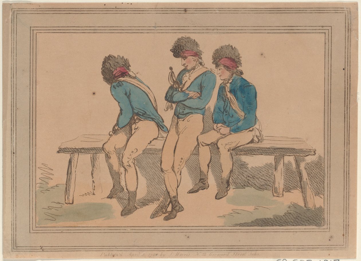 Üç Gönüllü, 1798., 1798. by Thomas Rowlandson