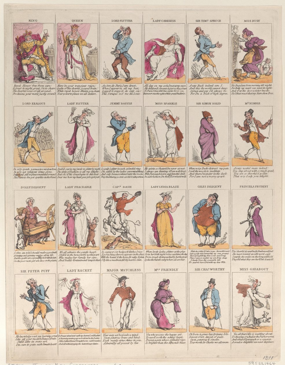 On İkinci Gece Karakterleri, 1811., 1811. by Thomas Rowlandson