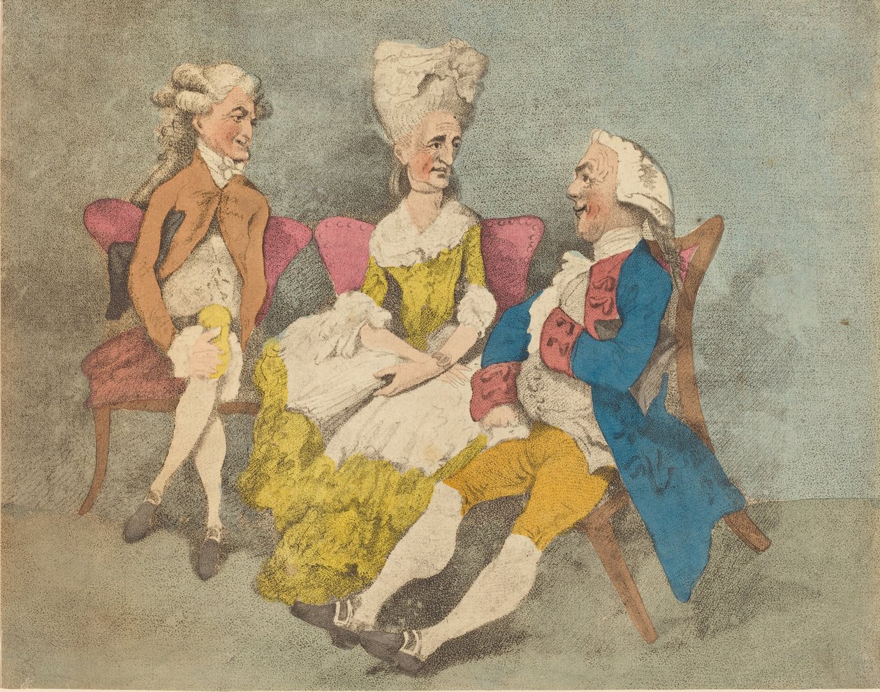 Yayına İki Tel, 1800. by Thomas Rowlandson