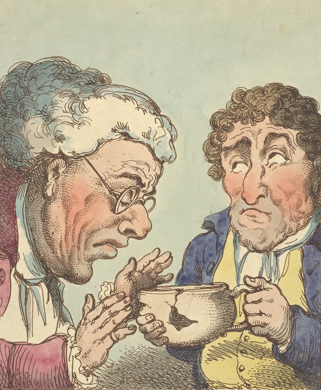 Saygı, 1800., 1800. by Thomas Rowlandson