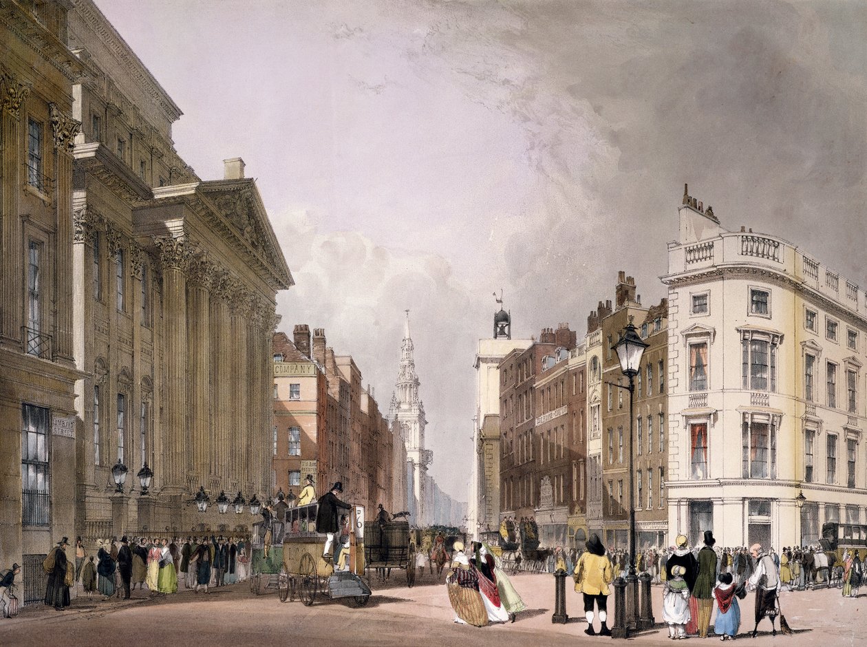 Cheapside ve Köşk, 1842 by Thomas Shotter Boys