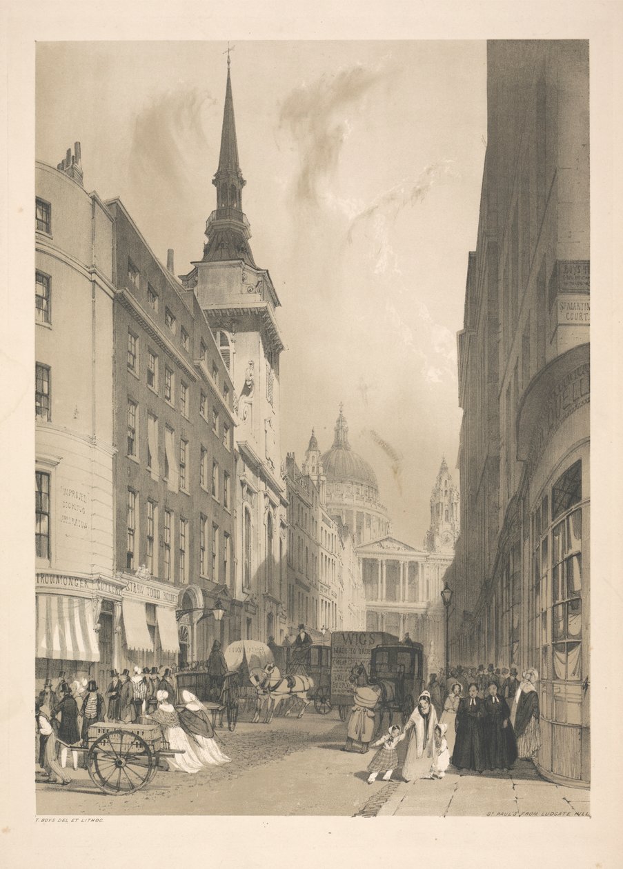 Ludgate Hill'den St. Paul's by Thomas Shotter Boys