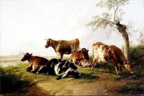Manzaradaki Sığır by Thomas Sidney Cooper