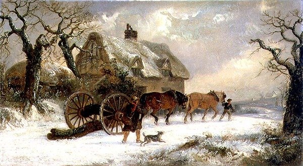 Carting Kereste - Kış (panelde yağ) by Thomas Smythe