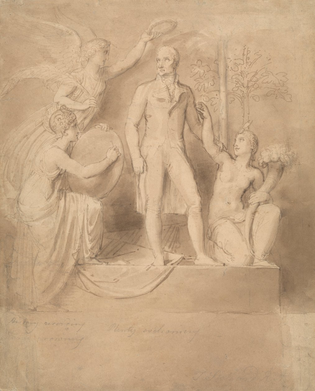 Wellington Anıtı İçin Bir Çalışma by Thomas Stothard
