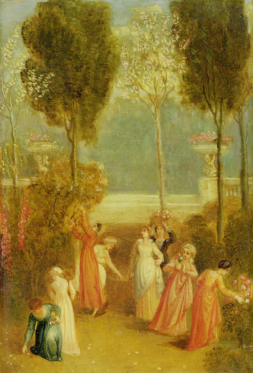 Bahçe, c.1820 (panelde yağlı boya) by Thomas Stothard