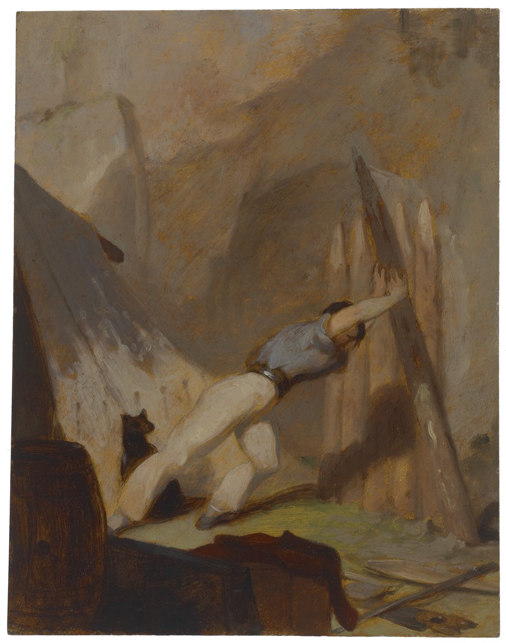 Barınak İnşası, c.1856 by Thomas Sully