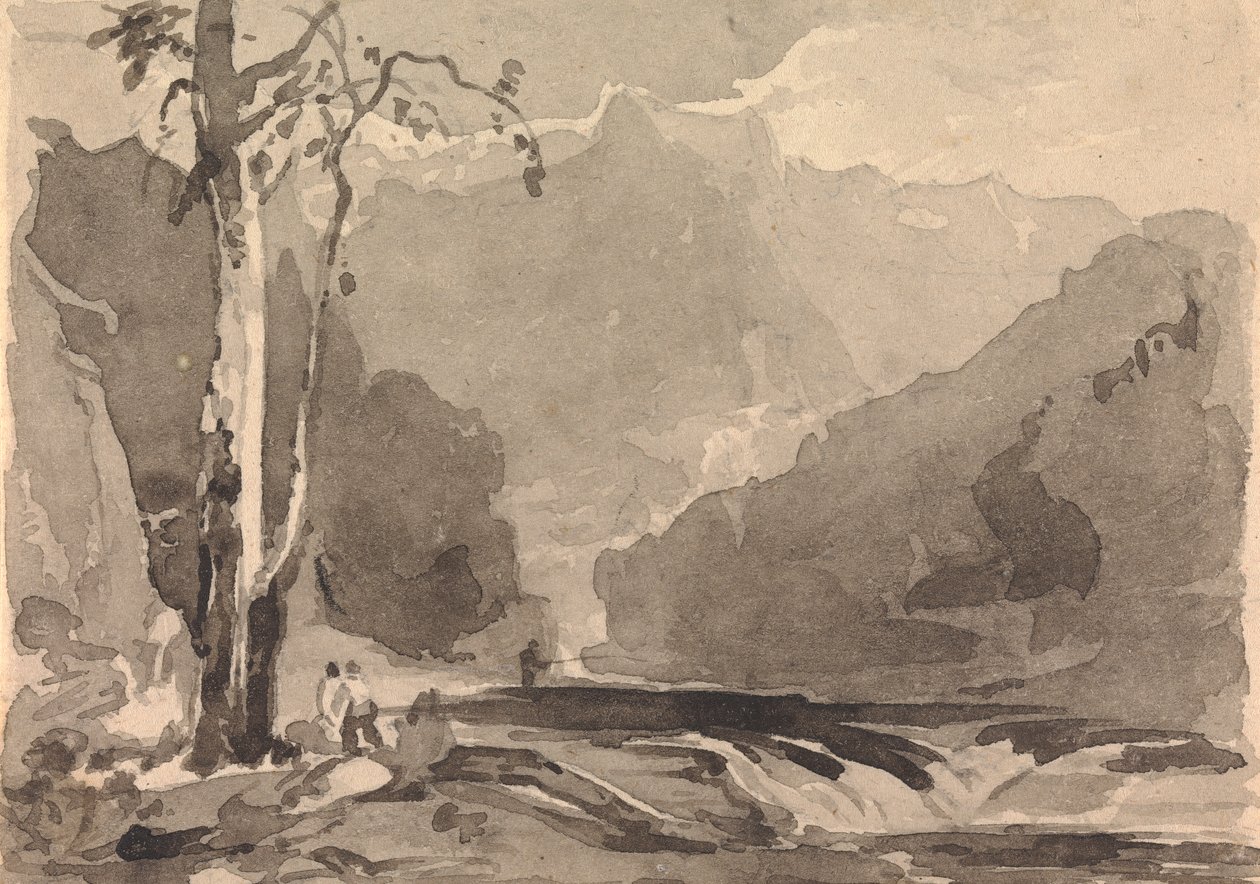 Bir Dağ Deresi'nde Balıkçılar by Thomas Sully