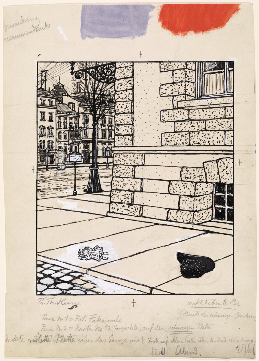 Sokak gösterisinin ardından; Simplicissimus XIV/52 by Thomas Theodor Heine
