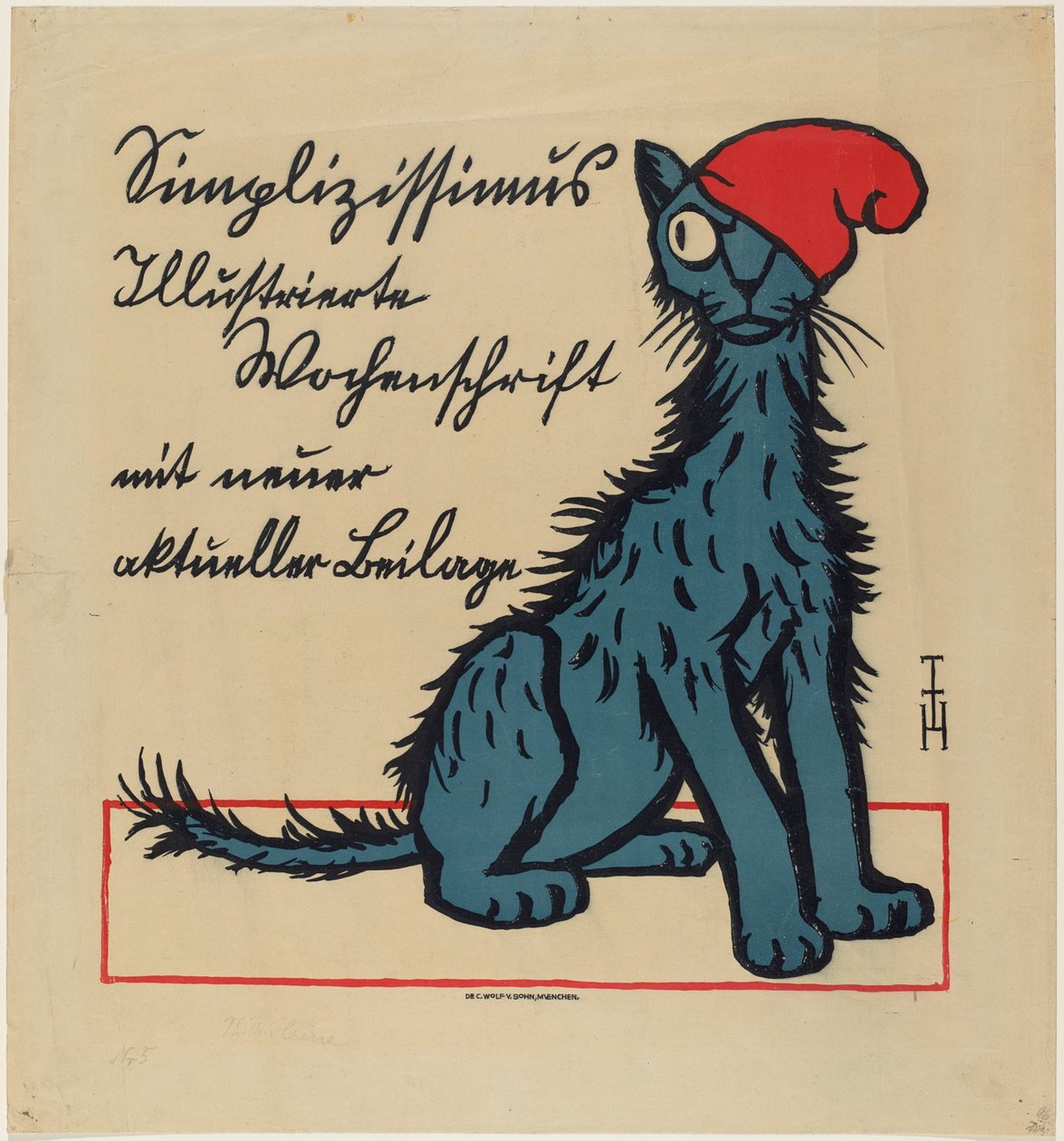 Simplicissimus için reklam afişi by Thomas Theodor Heine