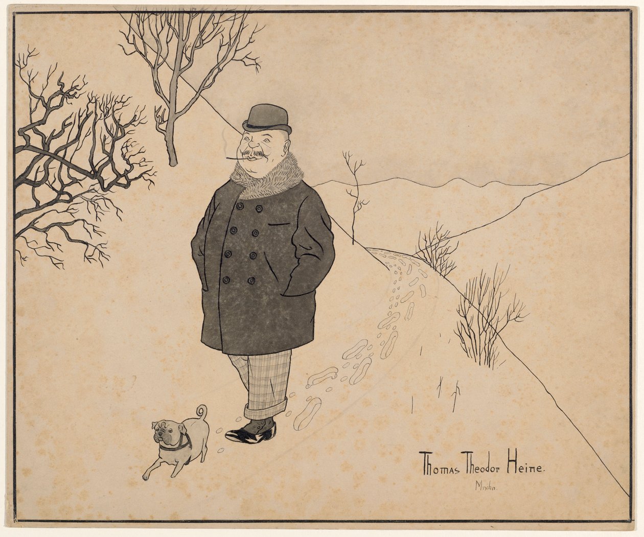 kış yürüyüşü by Thomas Theodor Heine